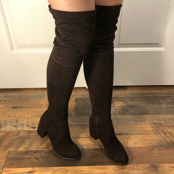 Unisa Shoes - Unisa Brown Over the Knee Boots